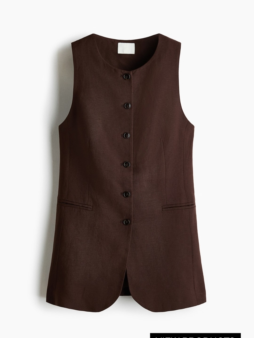 H&M Brown Long Vest S NWT
